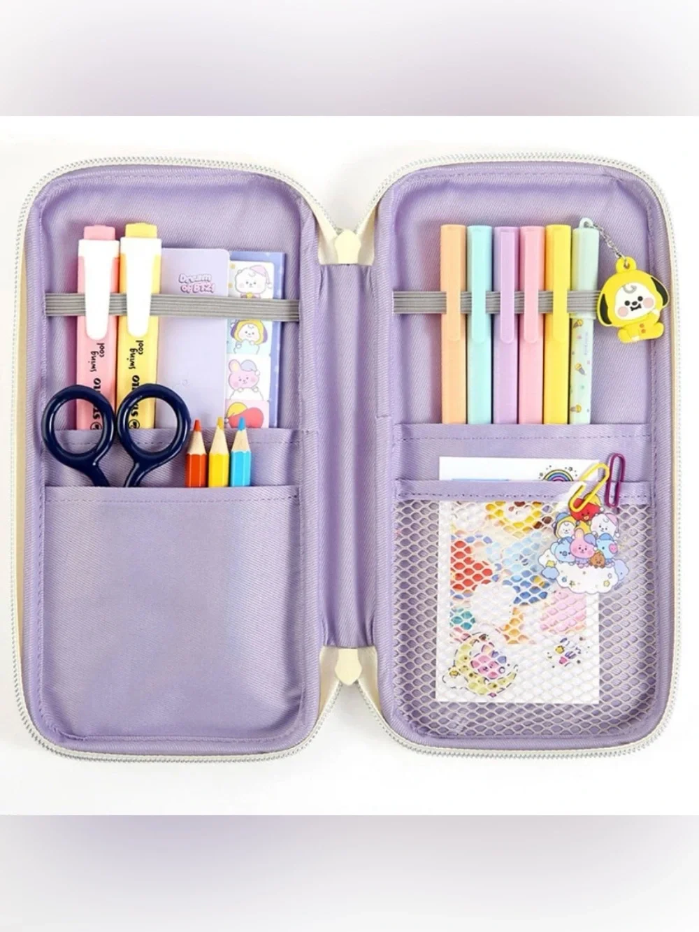 BT21 Dream Baby P-Pocket Zipper Pencil Case Pouch Chimmy